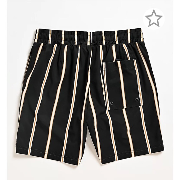 NWT Imperial Motion Tub Seeker Volley Navy Stripe Elastic Waist Shorts - Picture 10 of 10